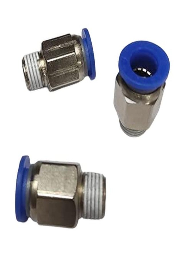 CRAFTSFY 1/4" X 10 MMOD Pneumatic Push Type Male Connector Joint Pneumatic Connector Quick Fittings Size: 1/4" X 10 MM OD Quick Air Fittings Size:1/4 X 10 MM (Pack of 3) - Image 2